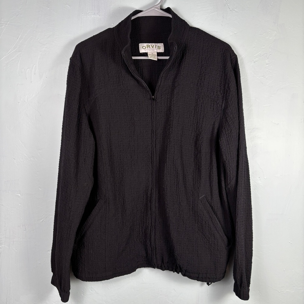 Orvis Women’s Black Textured Zip Up Jacket